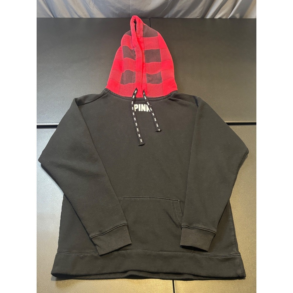 PINK Victoria's‎ Secret Black Hoodie Sweatshirt Women Size Small